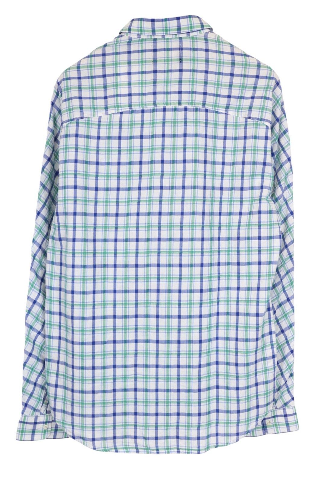 SCOTCH & SODA Ams Couture Men's Shirt L Blue Green Checked Cotton Long Sleeve