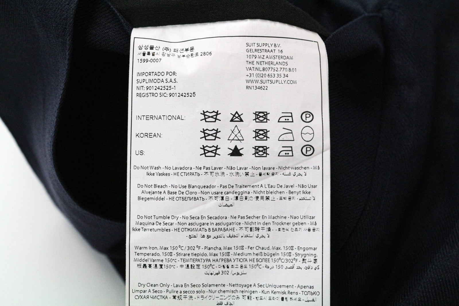 SUITSUPPLY Walter Men's Blazer UK36R Blue Linen Lightweight Casual Shacket