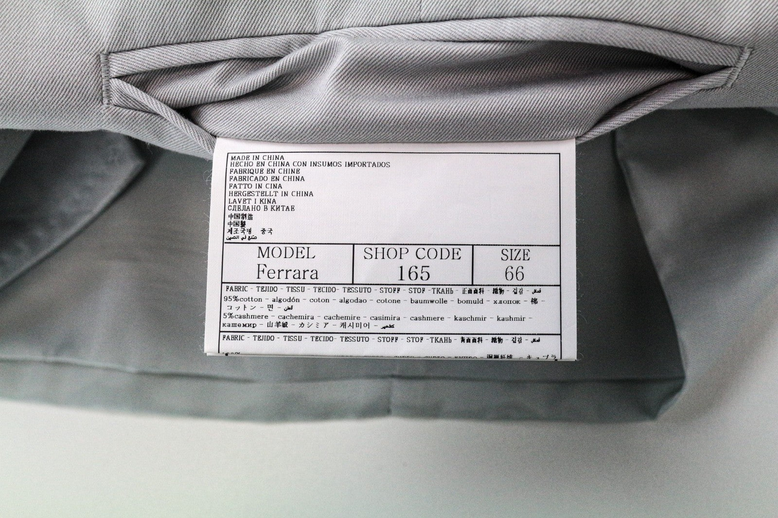 SUITSUPPLY Ferrara vyriška liemenė UK56R pilka medvilninė kašmyro klasikinė liemenė 