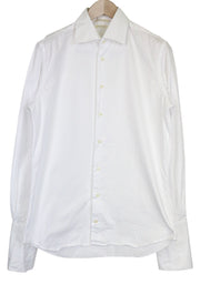 SUITSUPPLY Men's Shirt 40/15.75 Slim White Cotton Long Sleeve Formal Top