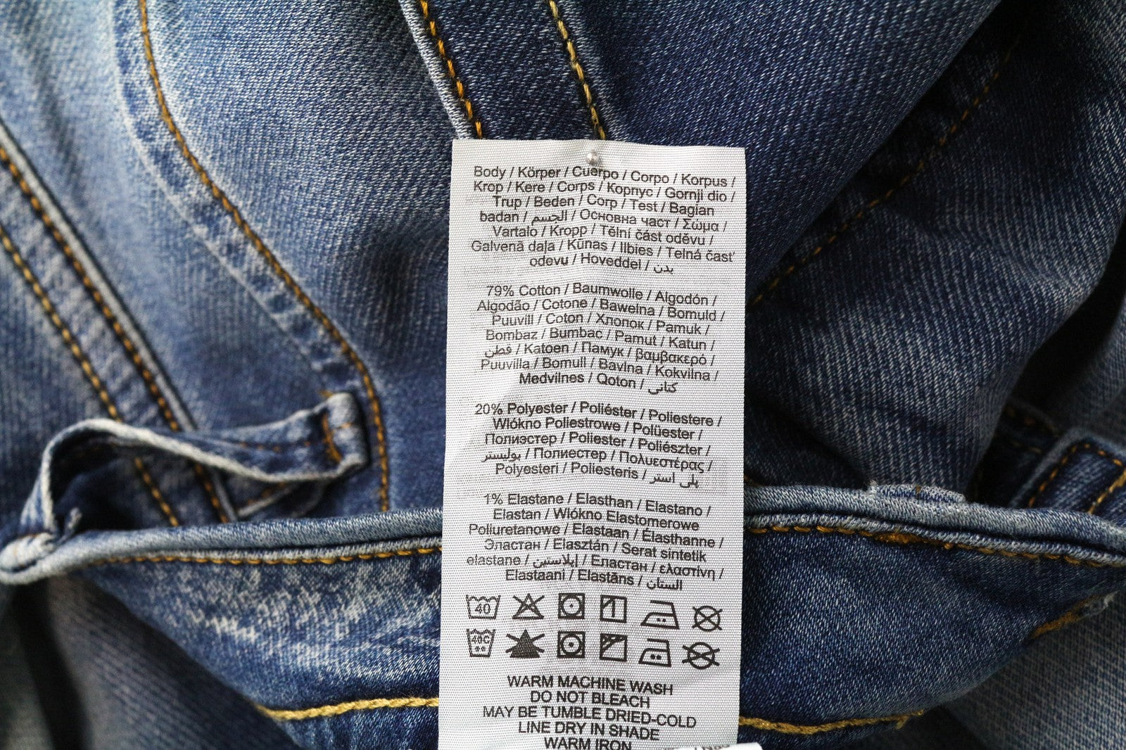 JACK & JONES Tim Men's Jeans W28/L32 Slim Straight Blue Stretch Cotton Denim