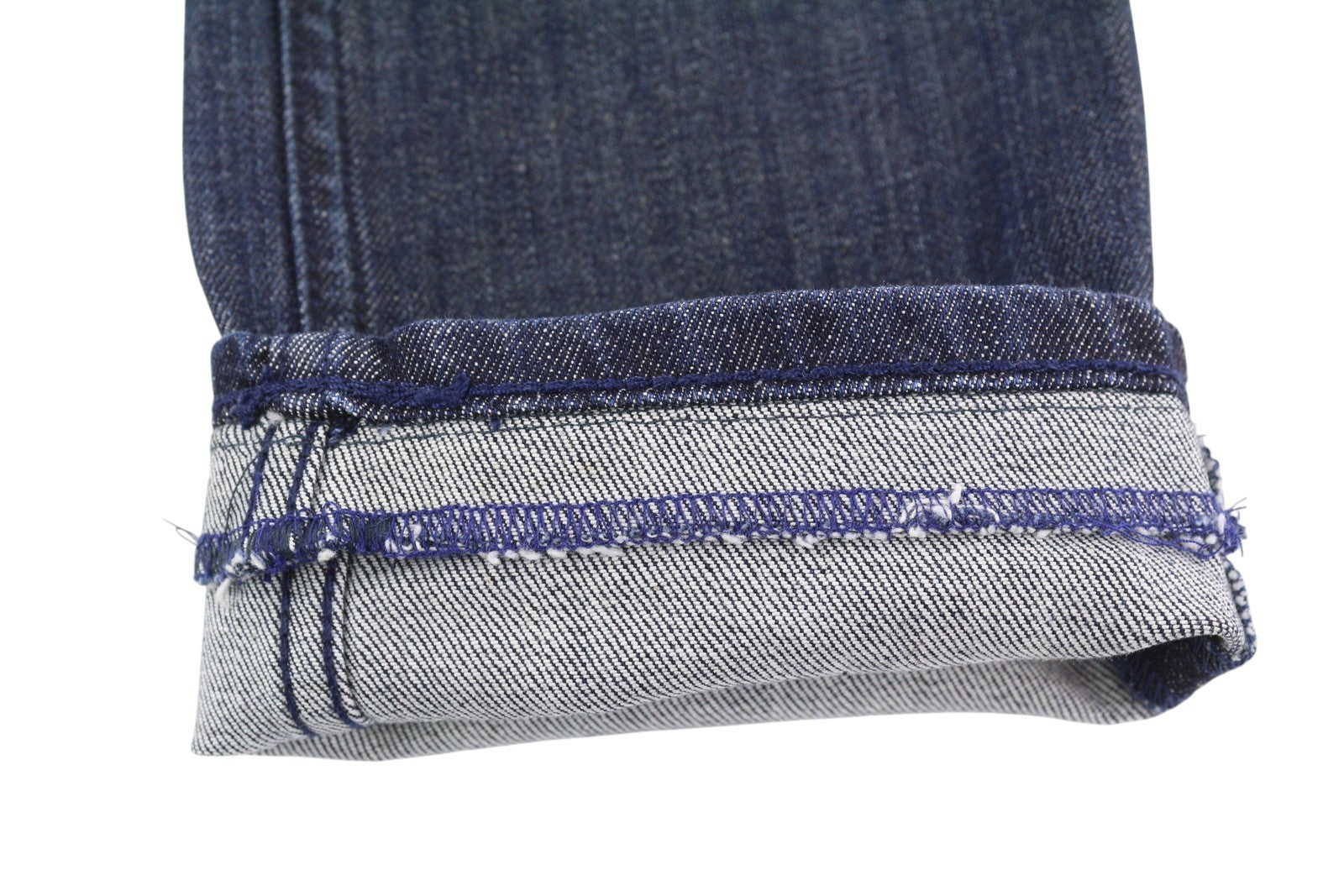 ACNE Hex/Over Women Jeans W26 Dark Blue Faded Whiskers Straight Fit Denim