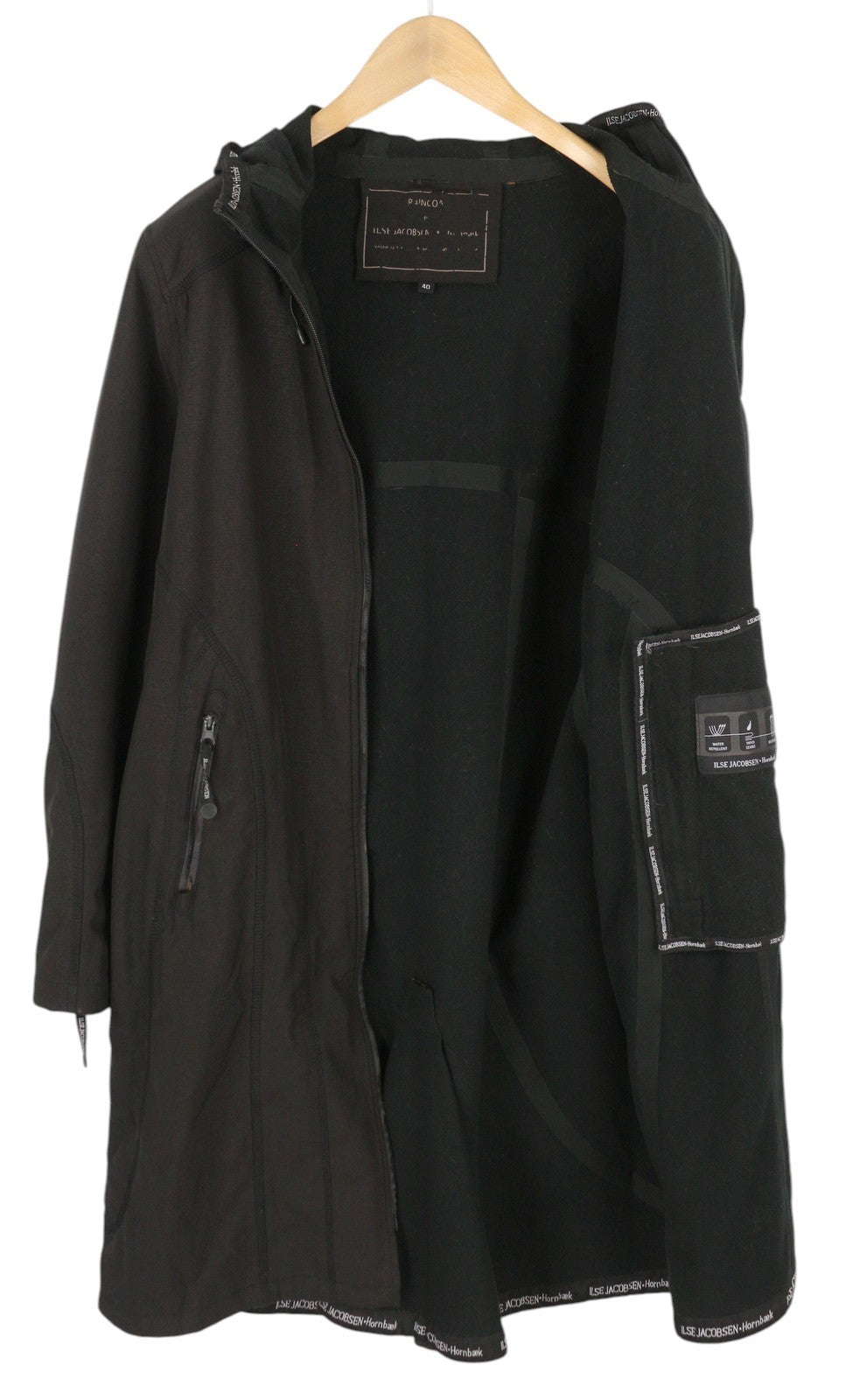 ILSE JACOBSEN Hornbaek Raincoat Women Jacket 40 Water Repellent Taped Seams