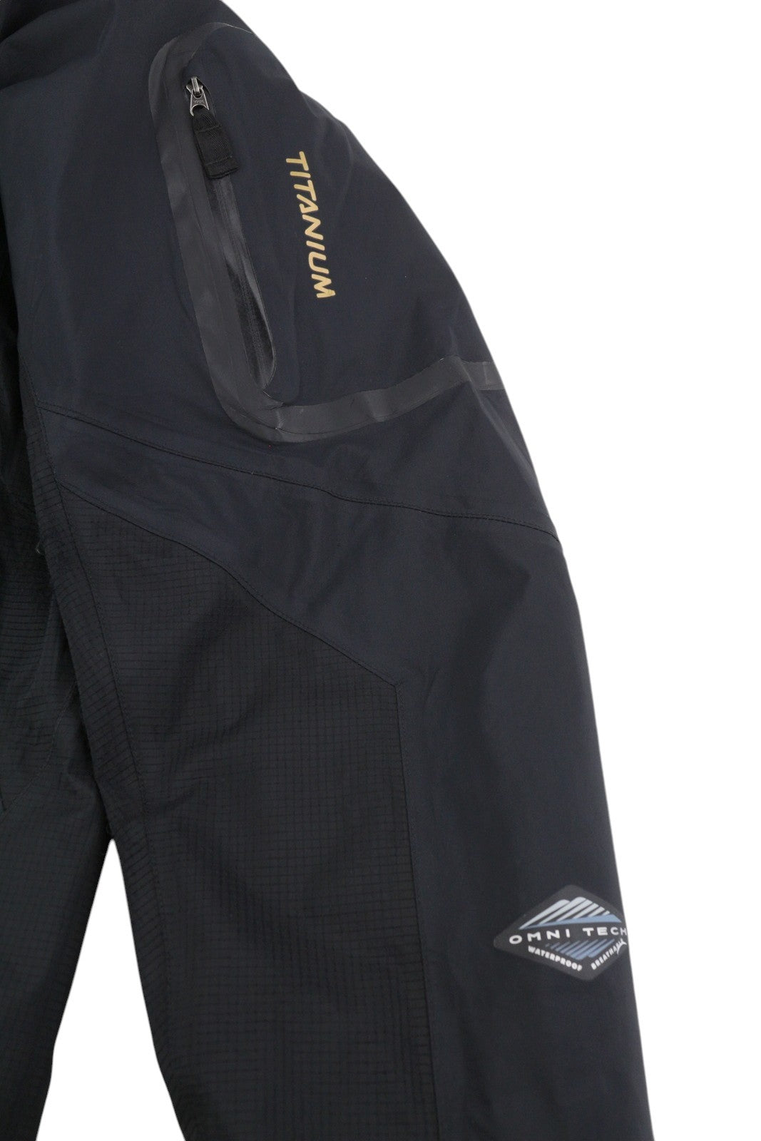 COLUMBIA Titanium Men Jacket S Black Omni-Tech Waterproof Removable Lining 2in1