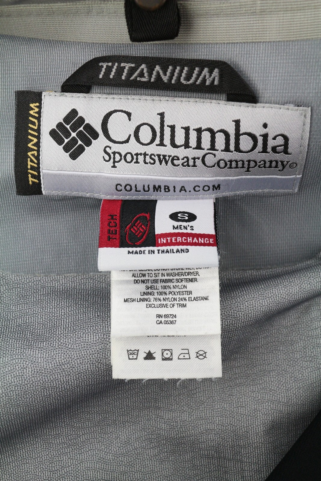 COLUMBIA Titanium Men Jacket S Black Omni-Tech Waterproof Removable Lining 2in1