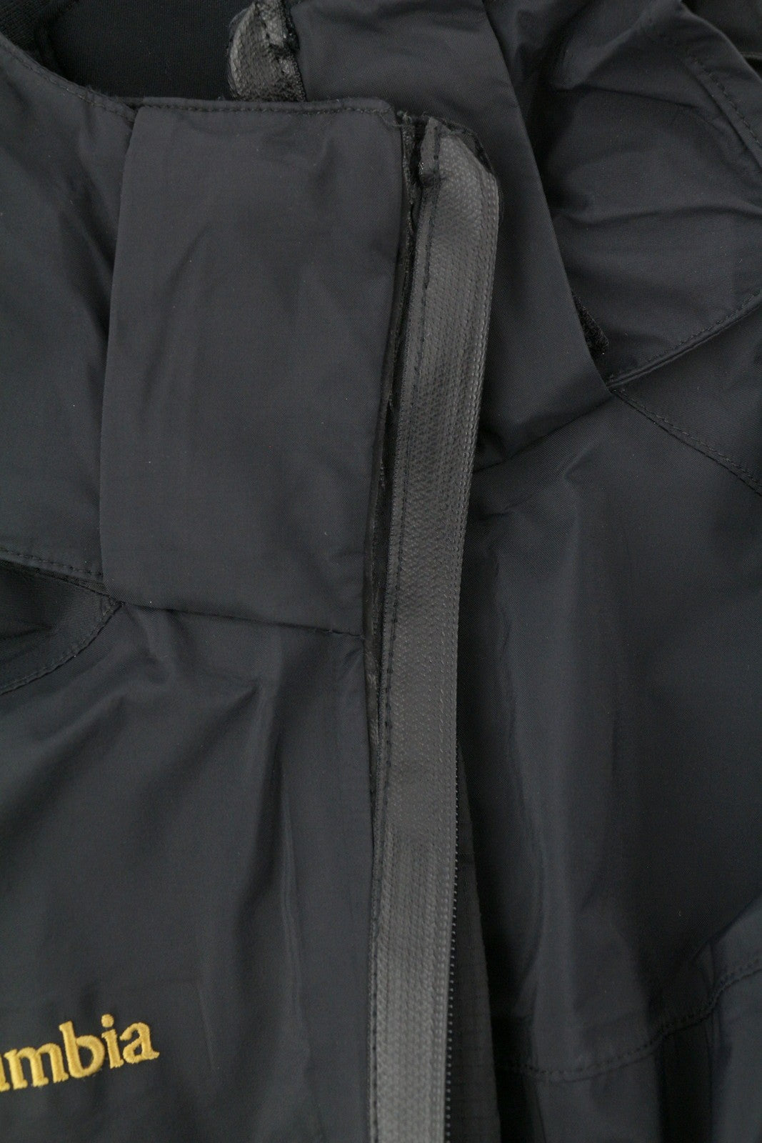 COLUMBIA Titanium Men Jacket S Black Omni-Tech Waterproof Removable Lining 2in1