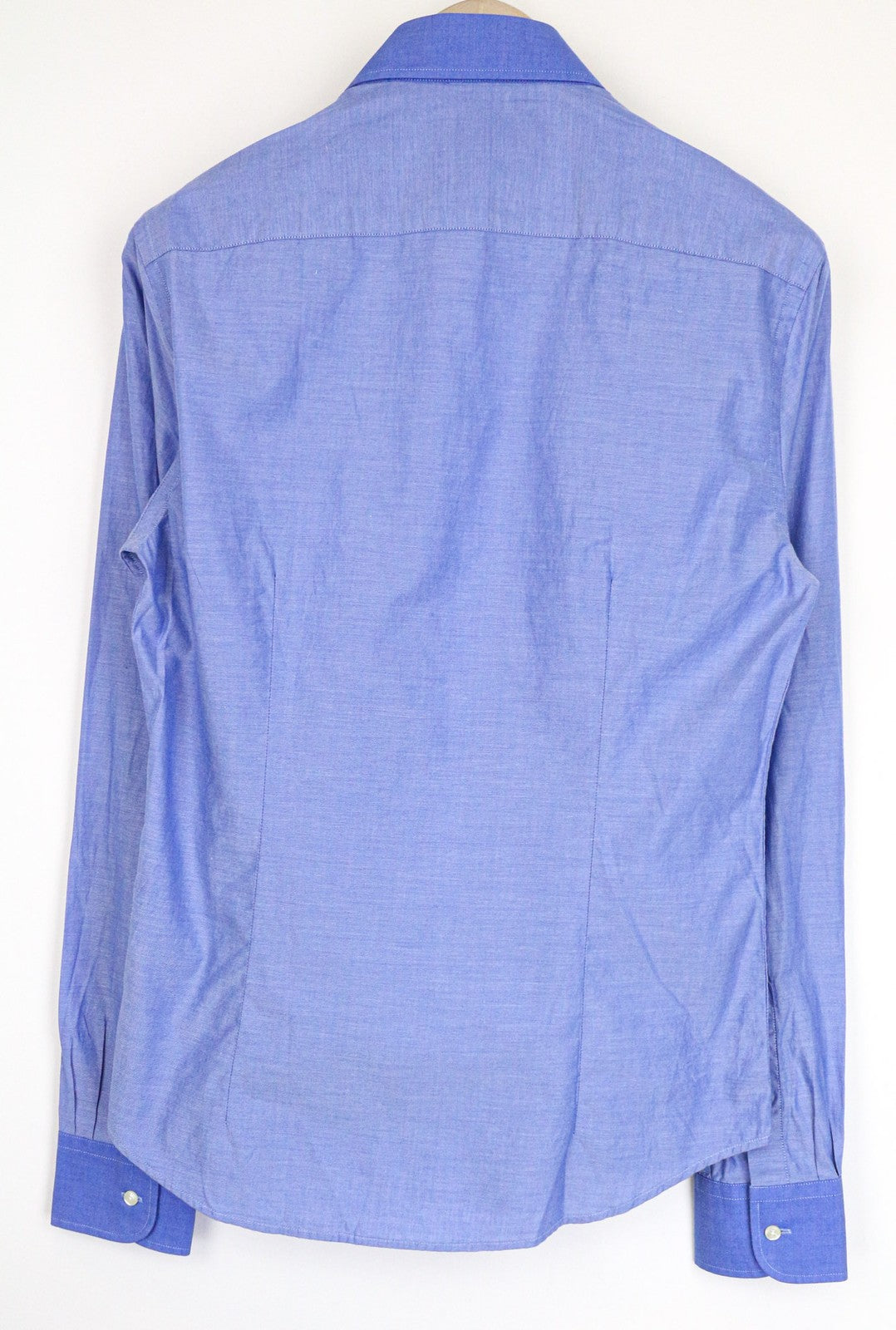 SCOTCH & SODA Ams Couture Men's Shirt S Slim Blue Cotton Button Long Sleeve