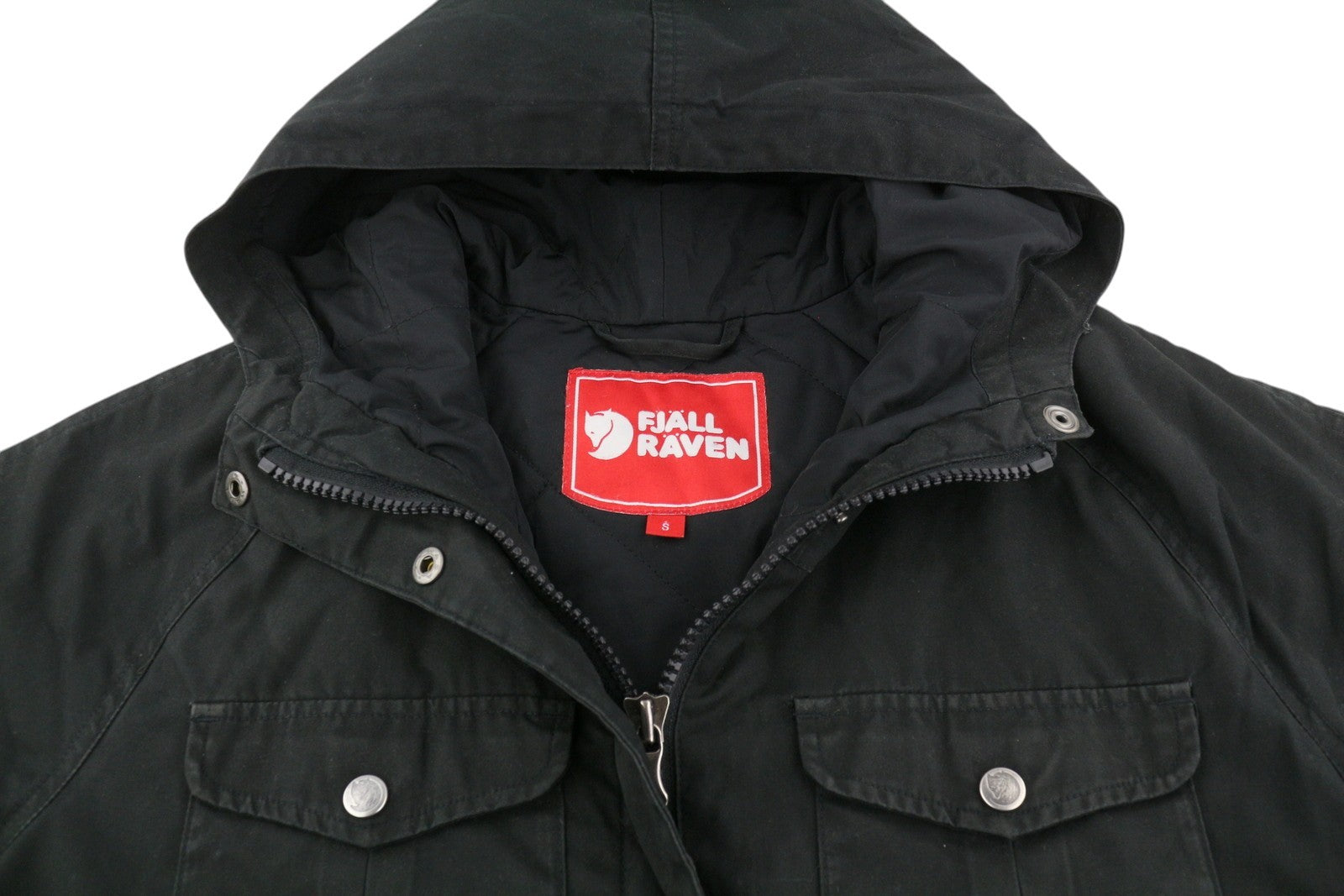 FJALLRAVEN 89259 - Greenland Parka Women Jacket S Black Hooded Zip Lightweight
