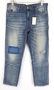 SCOTCH & SODA Bandit Women's Jeans W28/L30 Slim Taper Cotton Linen Distress