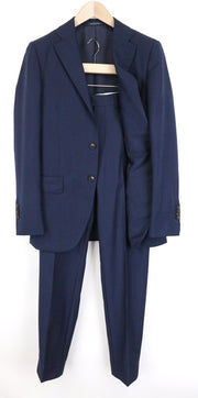 SUITSUPPLY Lazio Men's Suit UK36R Slim Wool S110s 2 Piece Blue Melange