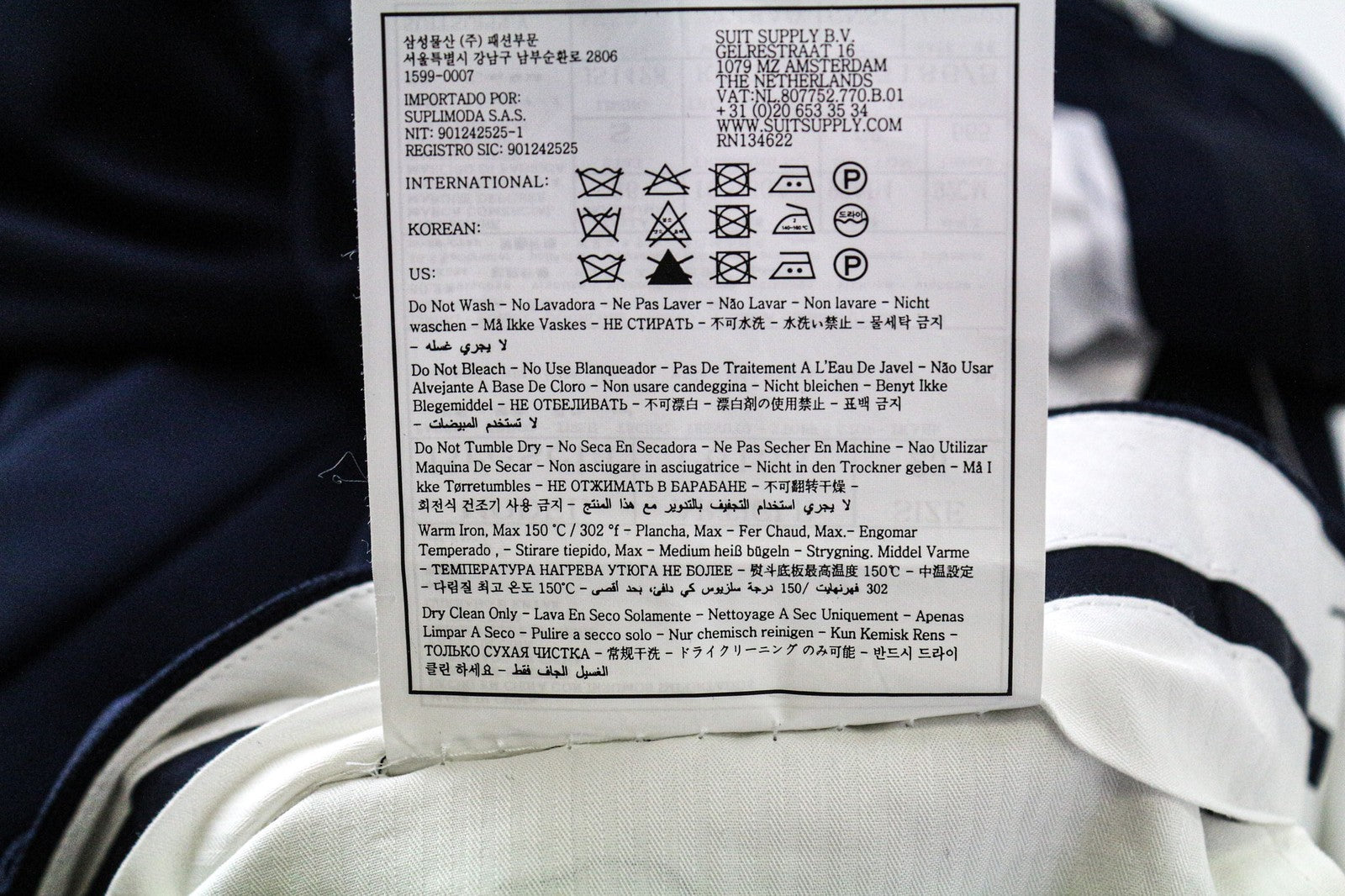 SUITSUPPLY Lazio Men's Suit UK36R Slim Wool S110s 2 Piece Blue Melange