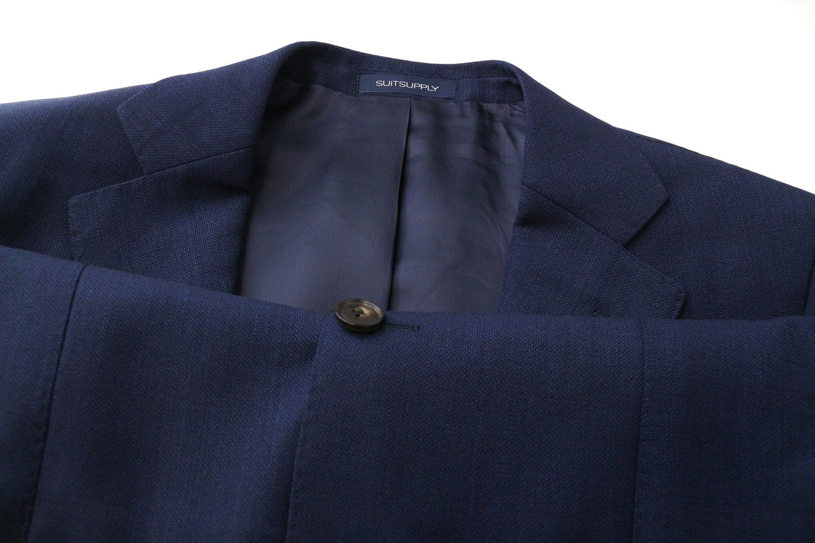 SUITSUPPLY Lazio Men's Suit UK36R Slim Wool S110s 2 Piece Blue Melange