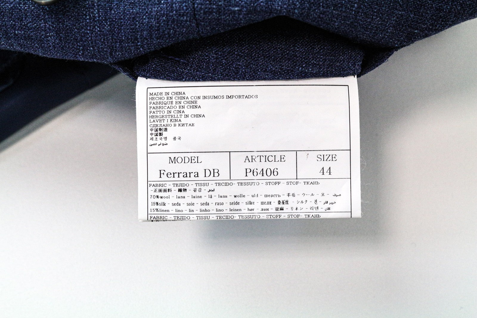 SUITSUPPLY La Spalla Men's Blazer UK32R Slim Blue Wool Silk Linen Melange