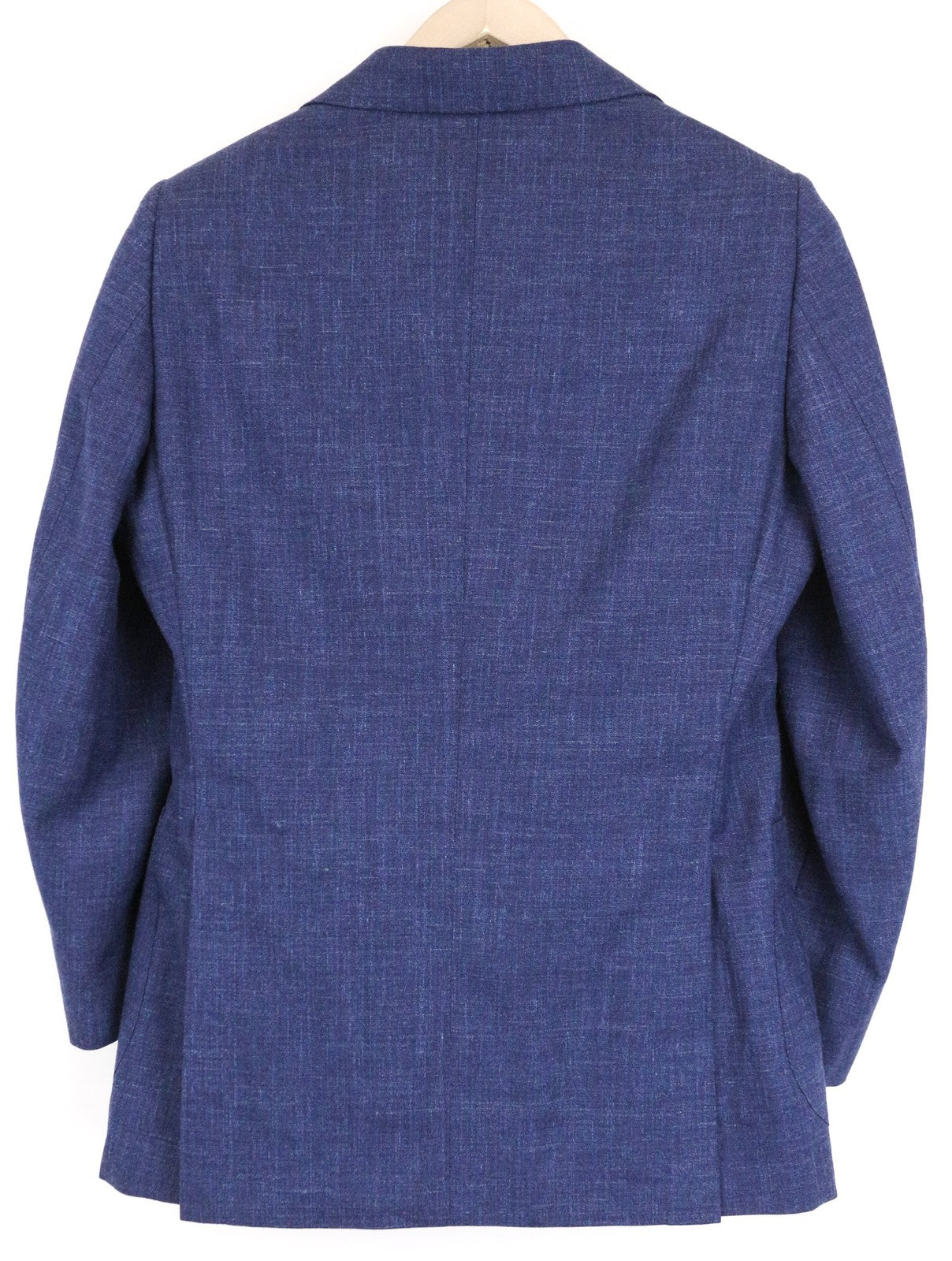 SUITSUPPLY La Spalla Men's Blazer UK32R Slim Blue Wool Silk Linen Melange