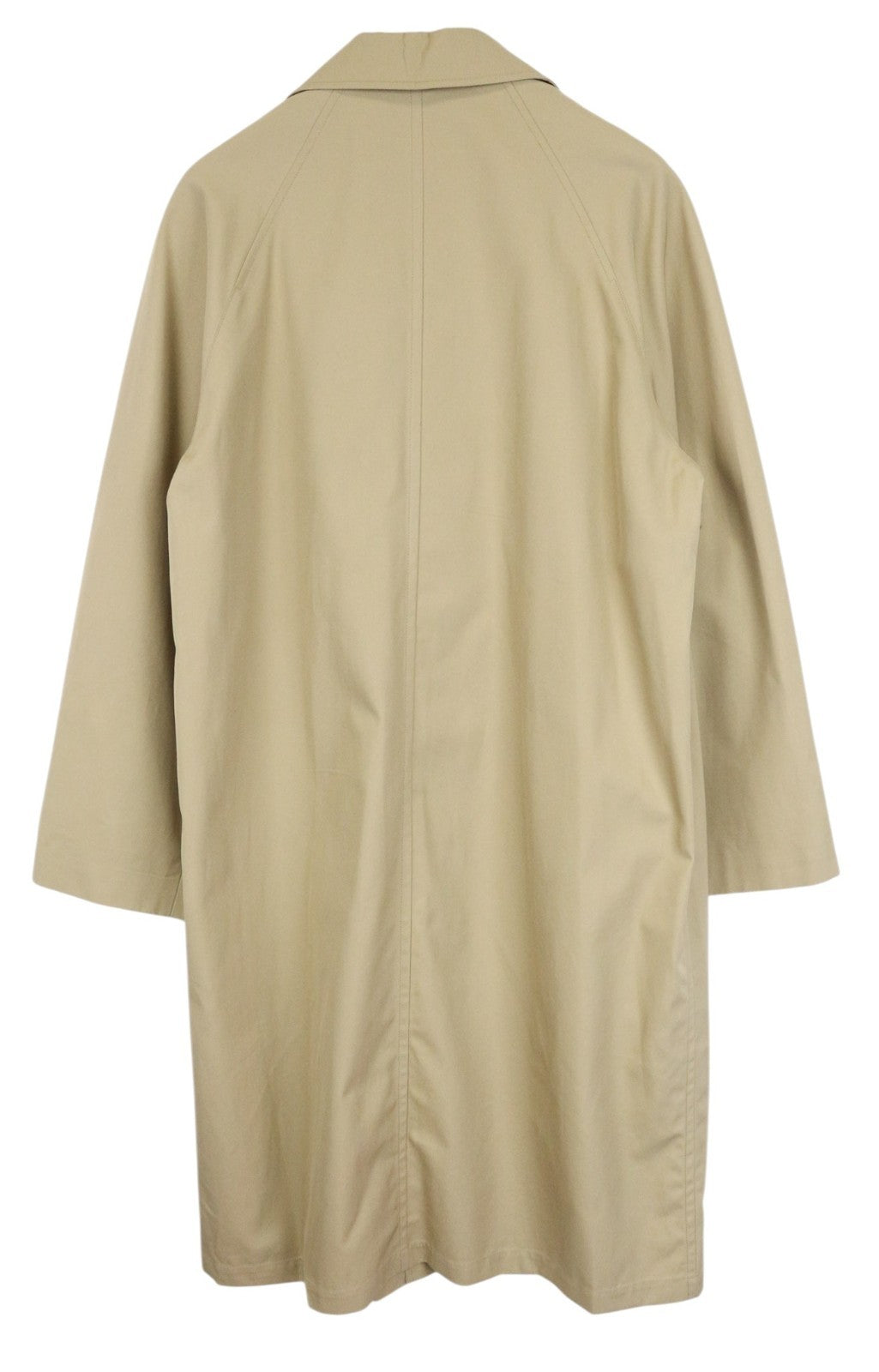 SANDRO Men's Coat L Beige Cotton Mid-Length Trench Button-Up Style