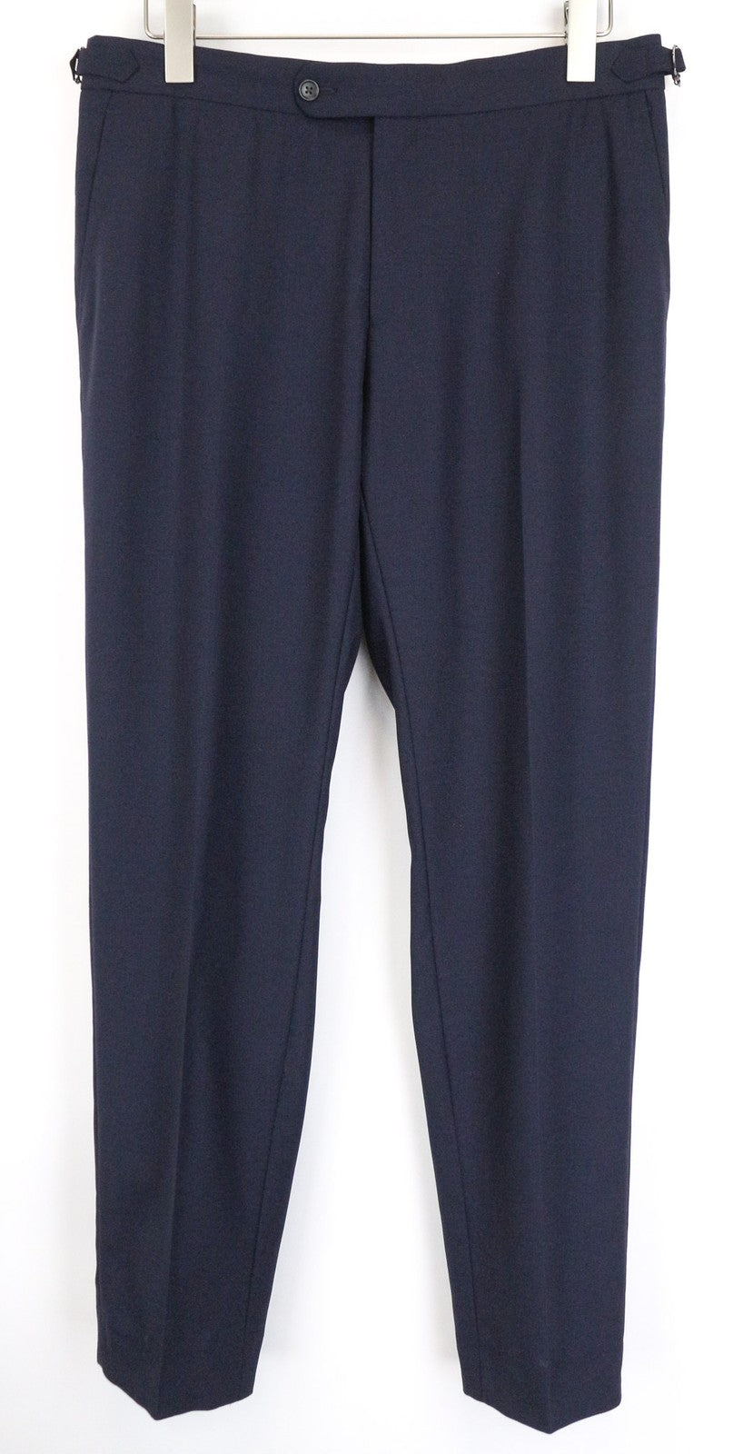 SUITSUPPLY Soho Men's Trousers UK34R Blue Wool Slim Pleated Front Lined