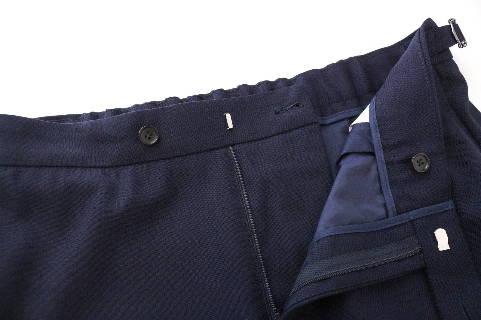 SUITSUPPLY Soho Men's Trousers UK34R Blue Wool Slim Pleated Front Lined