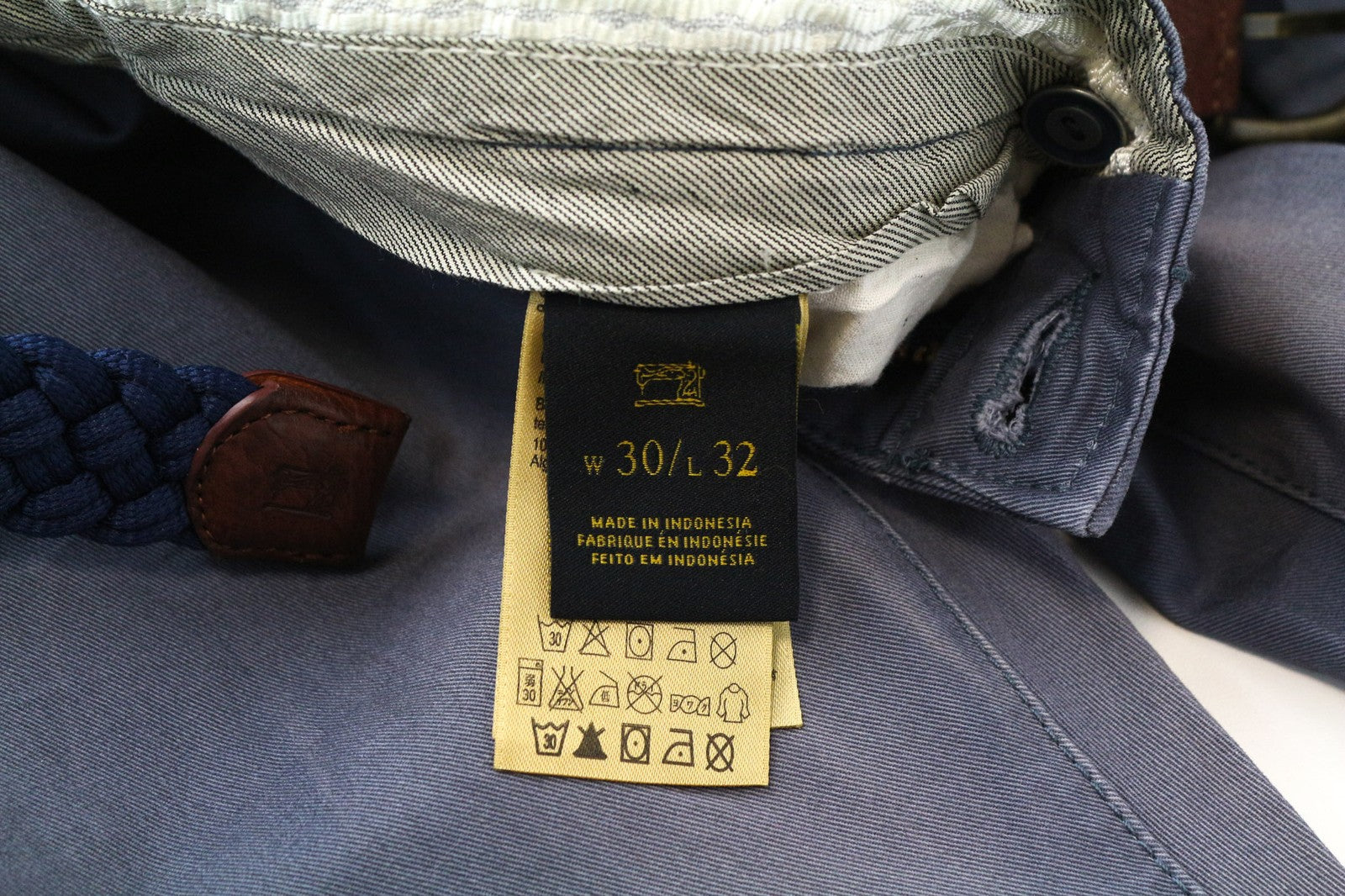 SCOTCH & SODA Warren Men's Trousers W30/L32 Relaxed Slim Blue Washed Cotton