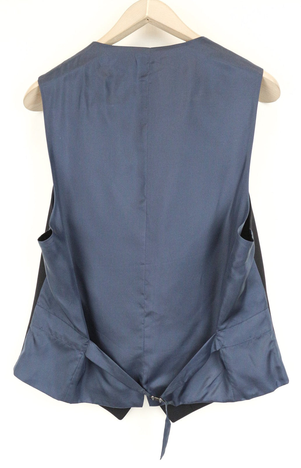 SUITSUPPLY Ferrara Men's Waistcoat UK42R Dark Blue Slim Wool Lined