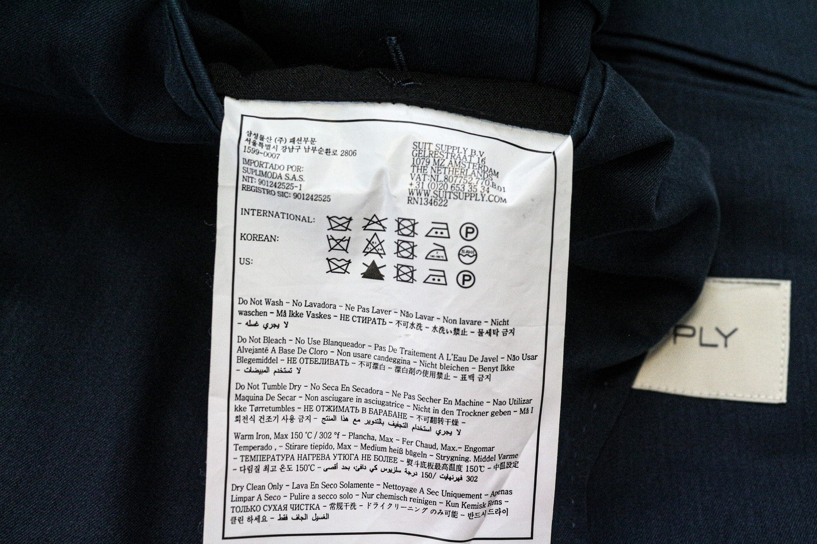 SUITSUPPLY La Spalla vyriškas švarkas, UK48L, mėlynai žalias, medvilninis kašmyras, be pamušalo 