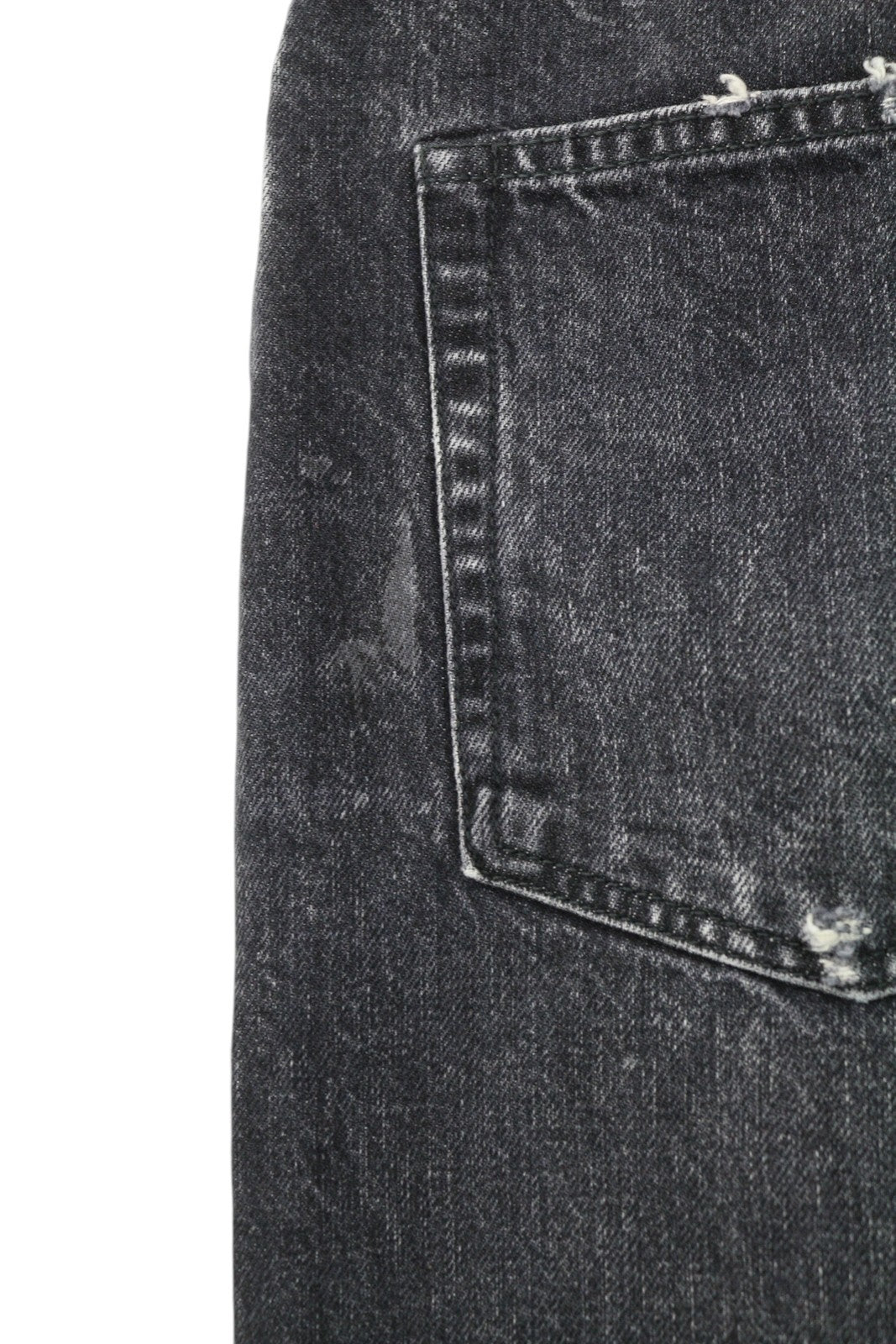 R13 Ankled D'Arcy Women Jeans 31 Everit Black Washed Distressed Straight Fit