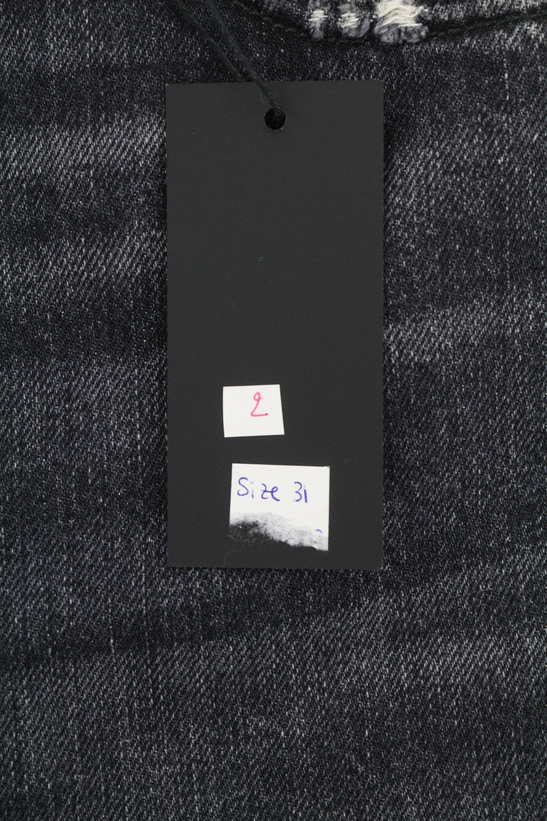 R13 Ankled D'Arcy Women Jeans 31 Everit Black Washed Distressed Straight Fit