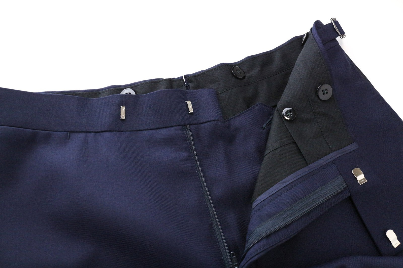 SUITSUPPLY U-neck Men's Suit UK38R Wool Blue 2Pc with Trousers Waistcoat Formal