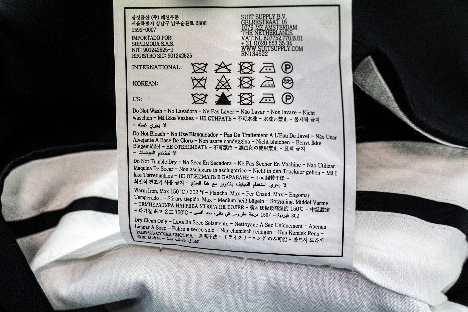 SUITSUPPLY Ferrara Men's Suit UK42R Wool Blue 2Pc Waistcoat Pleated Trousers