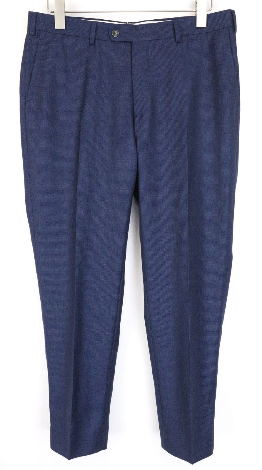 SUITSUPPLY Brescia Men's Trousers UK40S Wool Blue Lined Pleated Front Formal