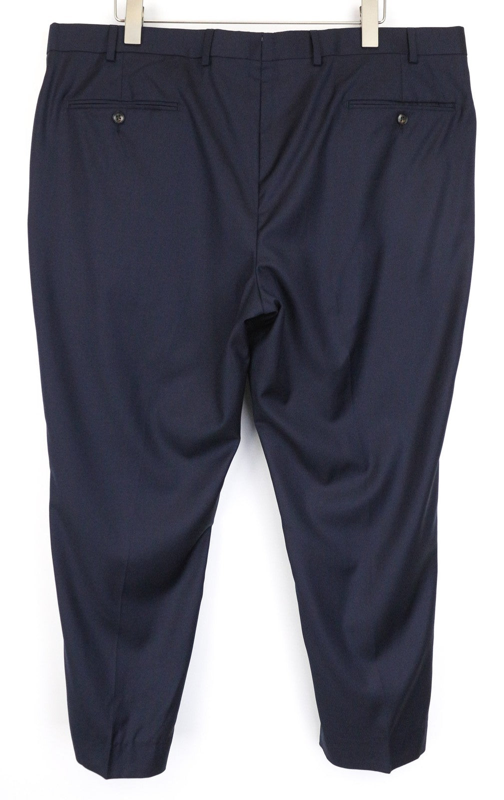 SUITSUPPLY Brescia Men's Trousers UK50R Wool Dark Blue Pleated Classic Look