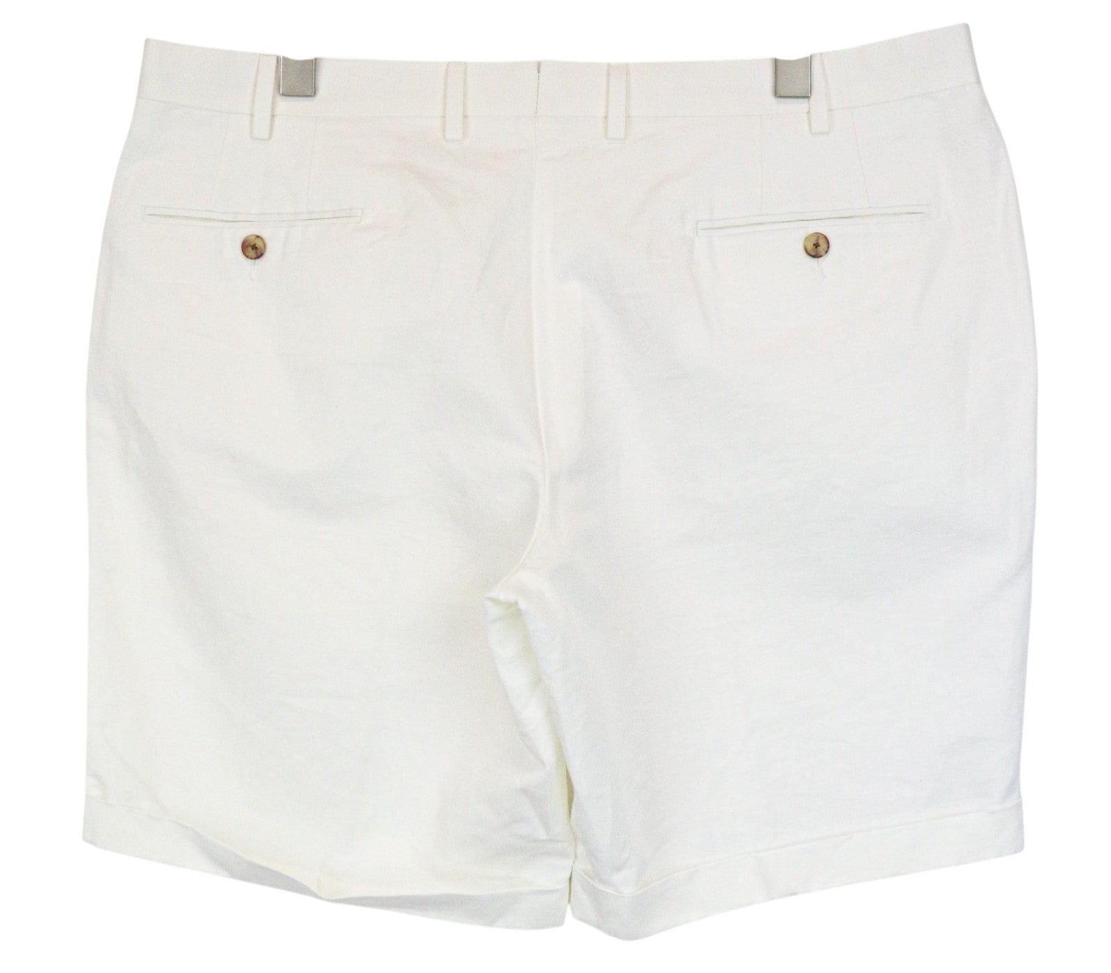 SUITSUPPLY Bennington Men's Shorts UK40R Off-White Linen Cotton Pleated Summer