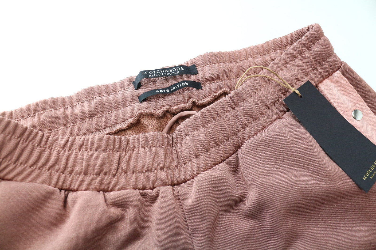 MAISON SCOTCH Women's Pants M Pink Cotton Blend Pull-On Snap Casual Trousers