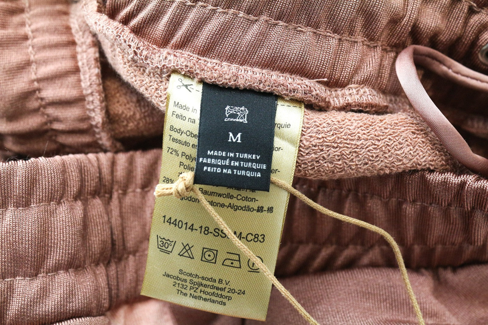 MAISON SCOTCH Women's Pants M Pink Cotton Blend Pull-On Snap Casual Trousers