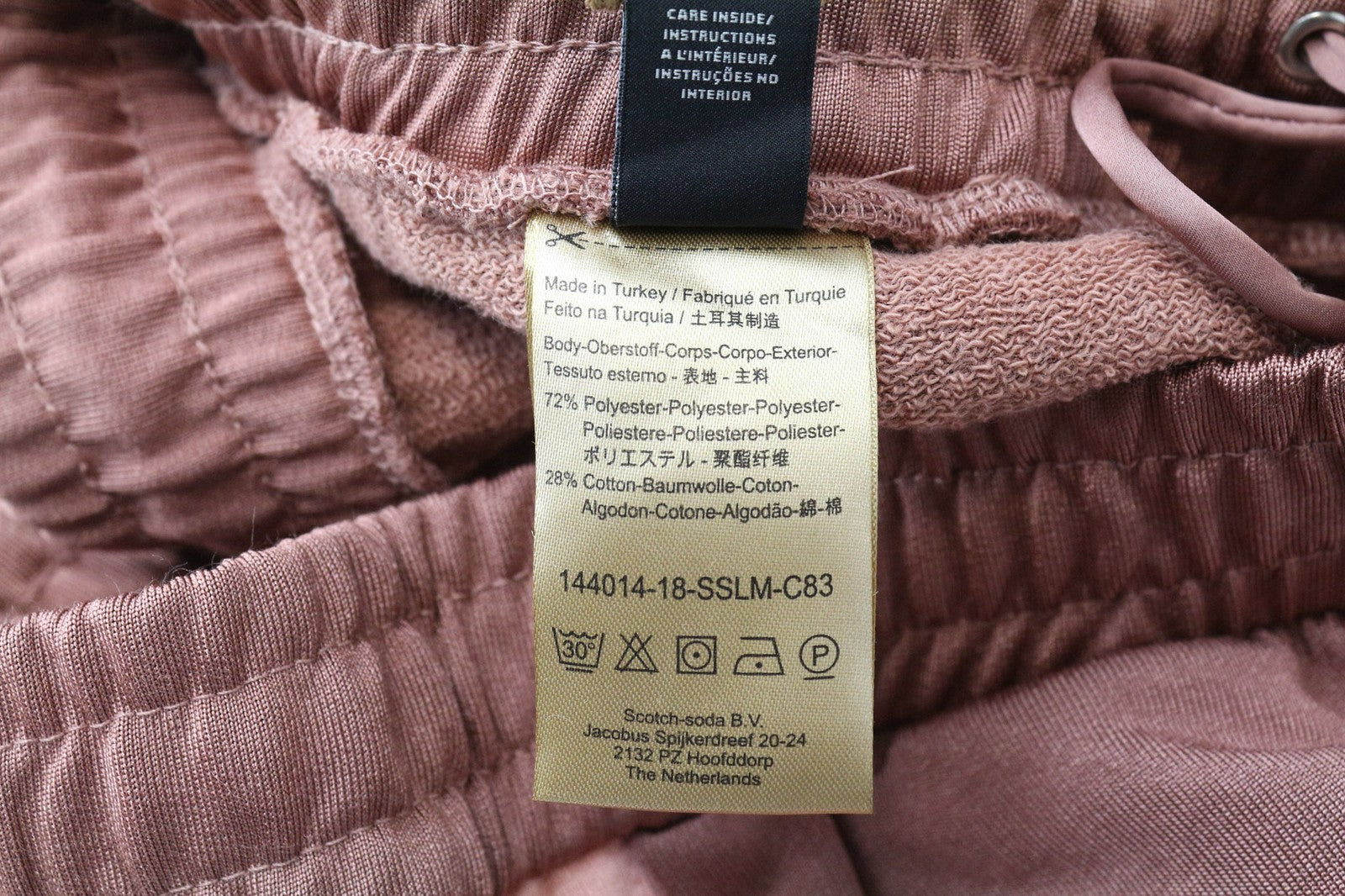 MAISON SCOTCH Women's Pants M Pink Cotton Blend Pull-On Snap Casual Trousers