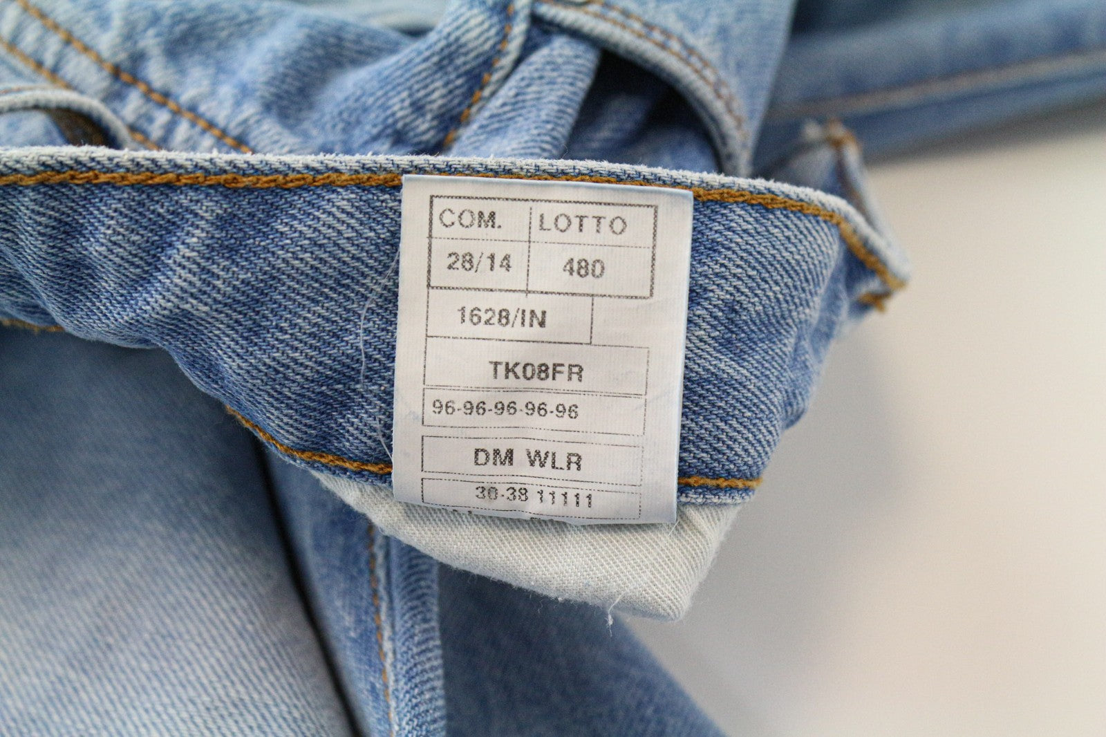 TAKESHY KUROSAWA vyriški džinsai W30 Slim Fit mėlyni dažytos grynos medvilnės skalbti