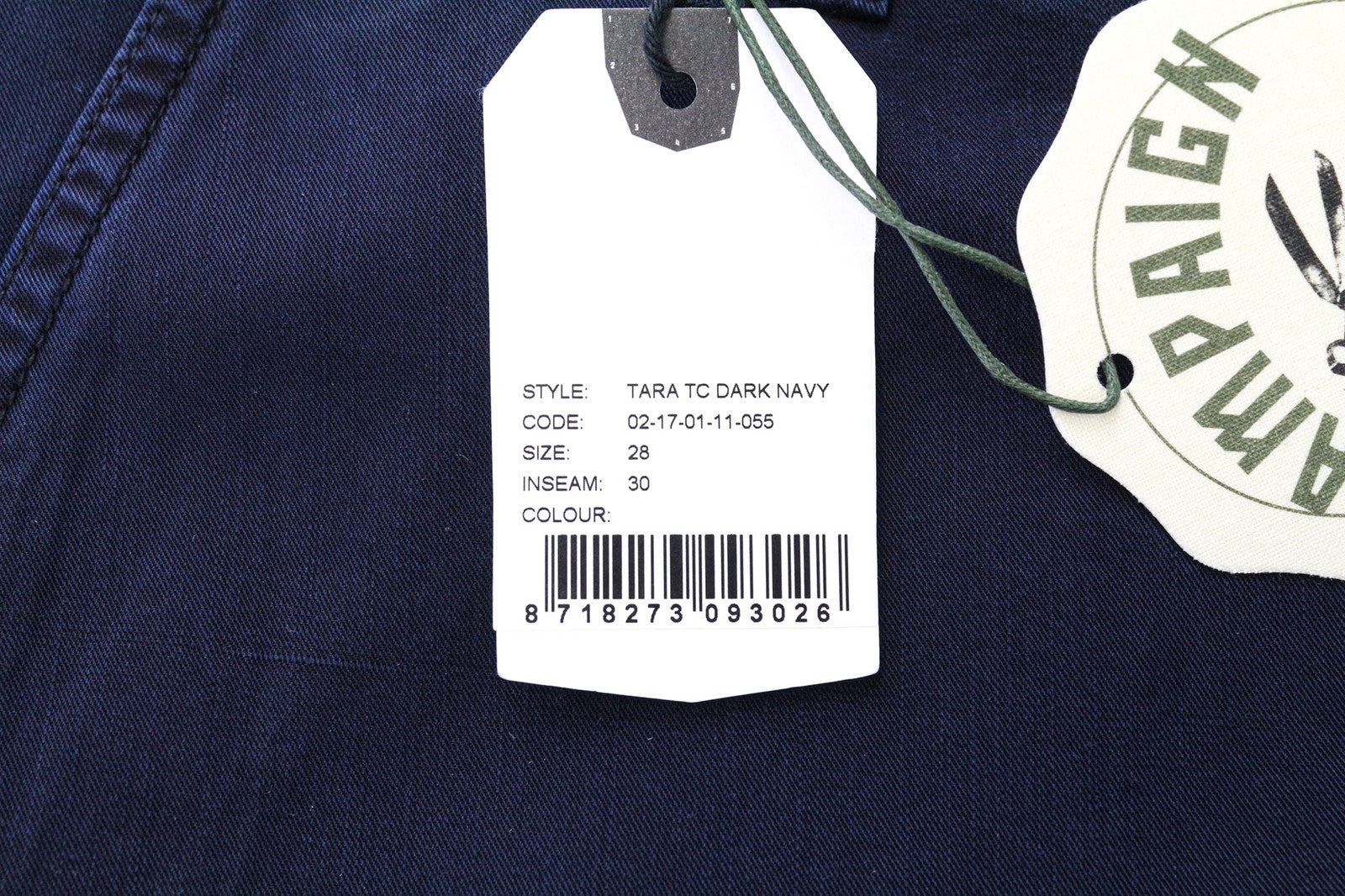 DENHAM Tara Women's Pants W28/L30 Navy Cotton Blend Relaxed Fit Cargo Casual