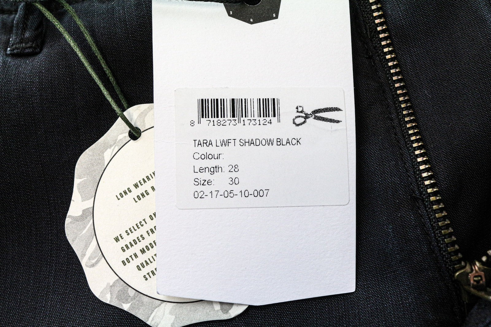 DENHAM Tara Women's Trousers W28/L30 Black Casual Cotton Blend Relaxed Cargo