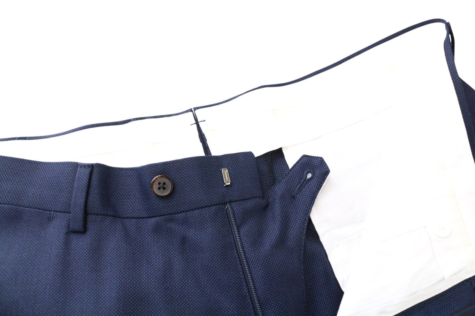 SUITSUPPLY La Spalla Men's Suit UK44R Blue Wool 2Pc Lined Pleated Classic Look