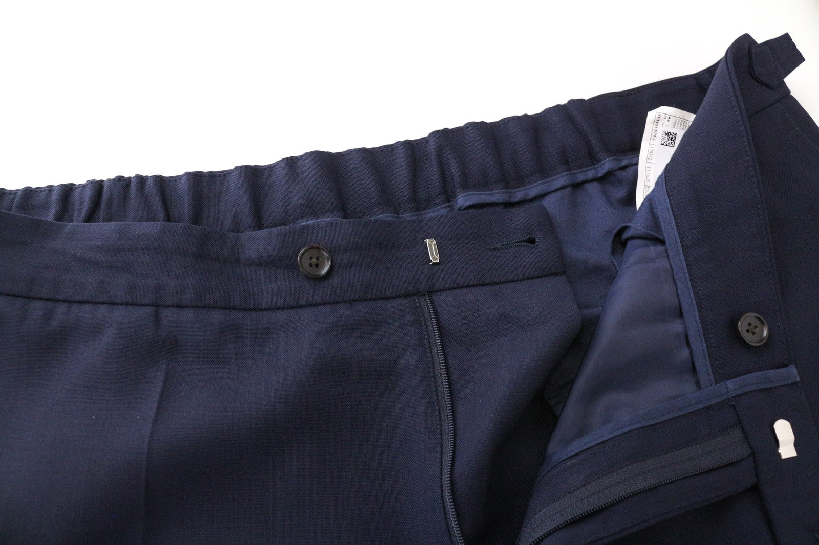 SUITSUPPLY Soho Traveller Men's Pants UK44R Wool Blue Lined Side Adjusters