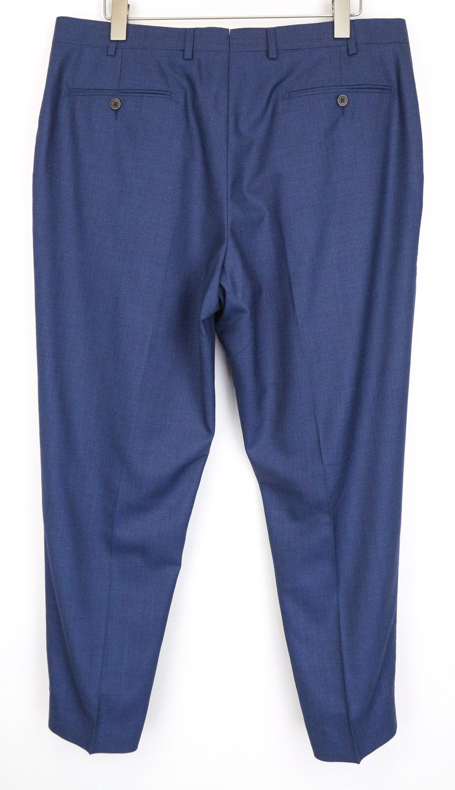 SUITSUPPLY Brescia Men's Trousers UK44R Wool Blue Pleated Lined Classic Fit