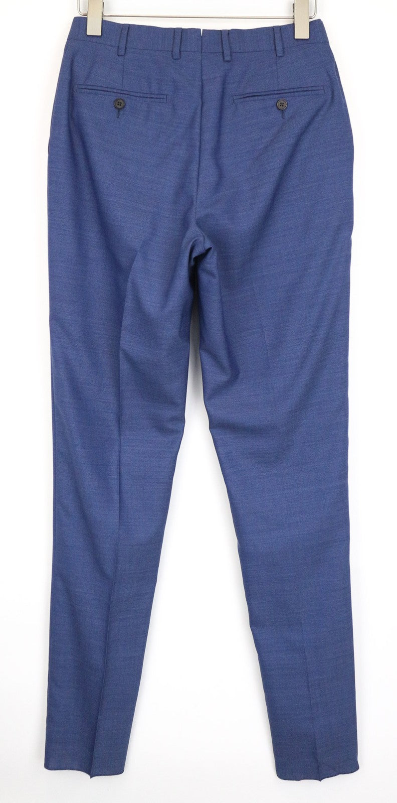 SUITSUPPLY Brescia Men's Pants UK32R Wool Blue Classic Pleated Lined Formal