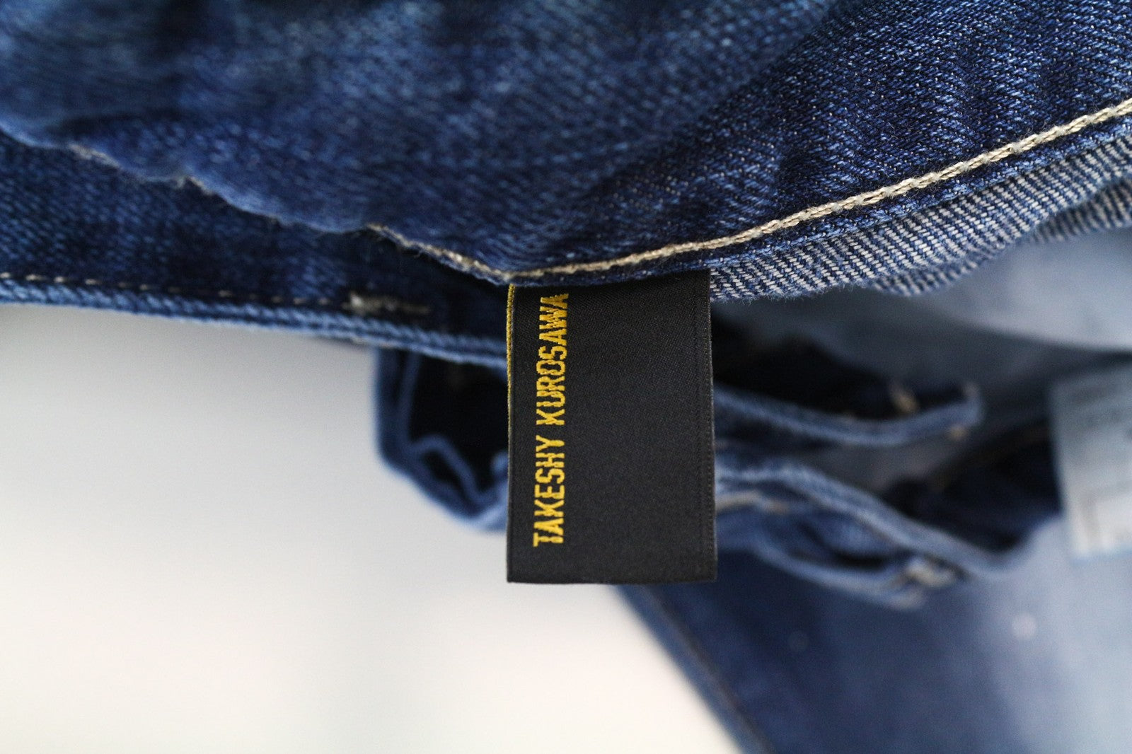 TAKESHY KUROSAWA vyriški džinsai W32 mėlyni medvilniniai, įprasto kirpimo, su nublukimu