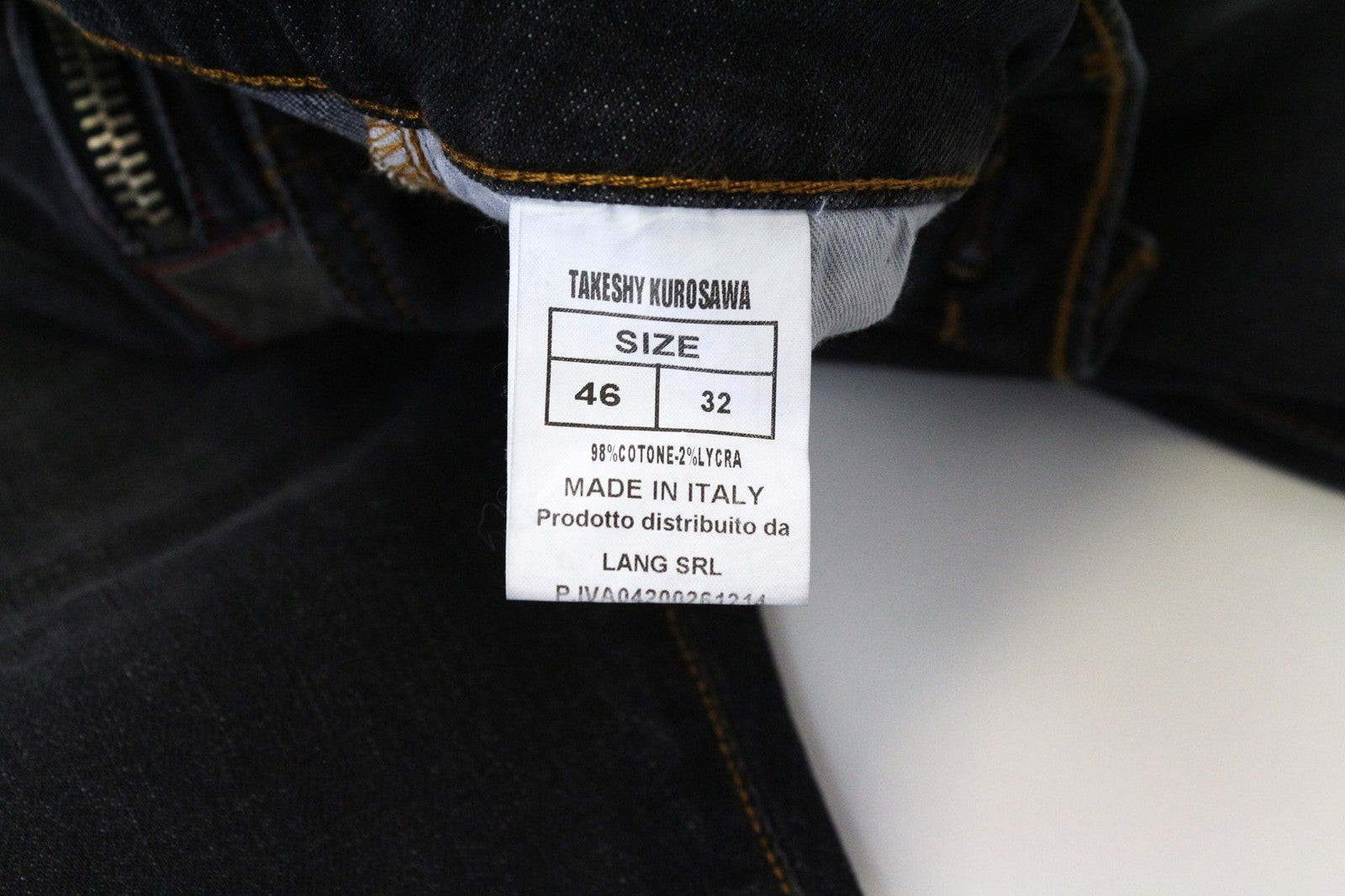 TAKESHY KUROSAWA vyriški džinsai W32 Slim tamsiai pilki, tamprūs, dažyti, skalbti medvilniniai džinsai