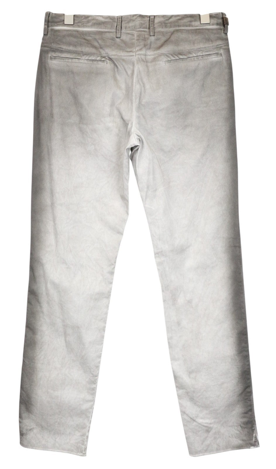 RICHMOND Men's Trousers 48 Grey Cotton Stretch Stained Aged Flat Front Pants