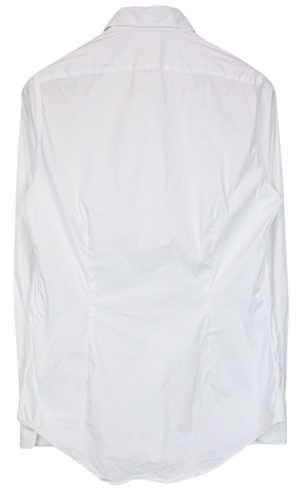 SUITSUPPLY Men's Formal Shirt ~2XS Extra Slim White Cotton Stretch Cutaway