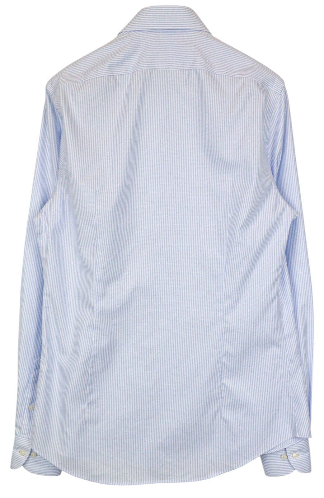 SUITSUPPLY Men's Formal Shirt 41L/16L Extra Slim Blue Pure Cotton Twill Striped