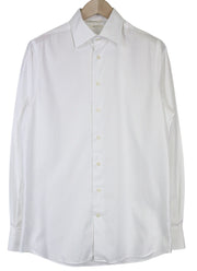 SUITSUPPLY Traveller Men's Formal Shirt 40/15.75 Slim White Pure Long Sleeve