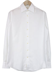 SUITSUPPLY Traveller Men's Formal Shirt 38/15 Slim White Pure Cotton Long Sleeve