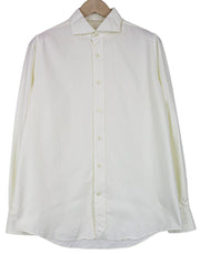 SUITSUPPLY Men's Formal Shirt ~M Slim Off-White Pure Cotton Long Sleeve