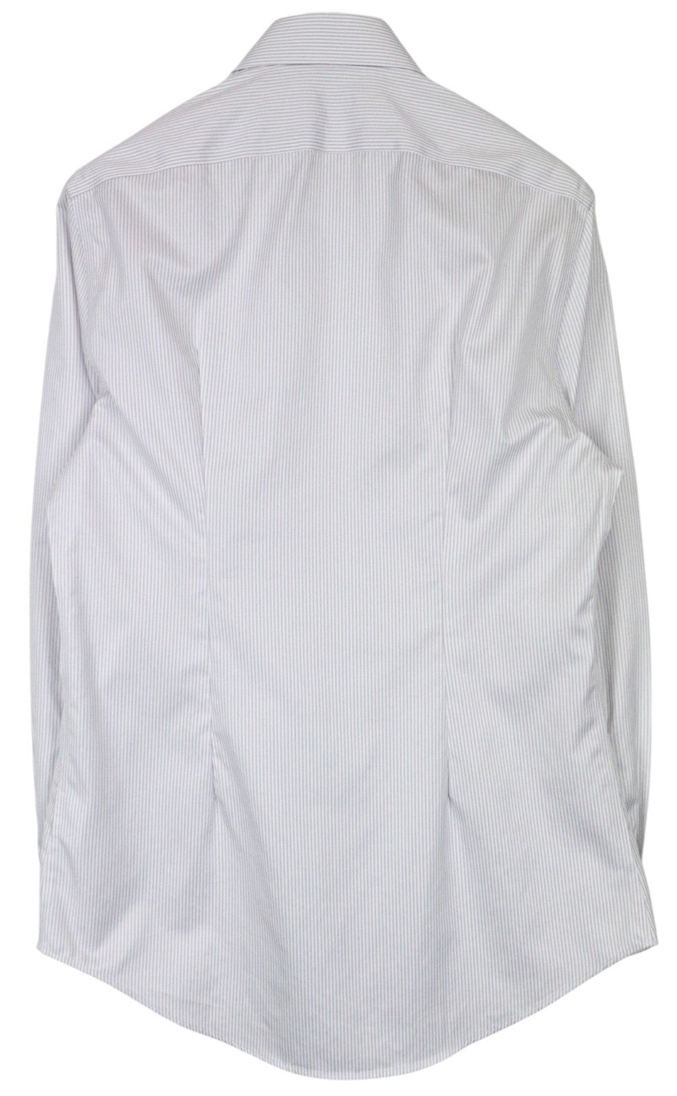 SUITSUPPLY Traveller Men's Formal Shirt 39/15.5 Slim Grey White Striped Cutaway